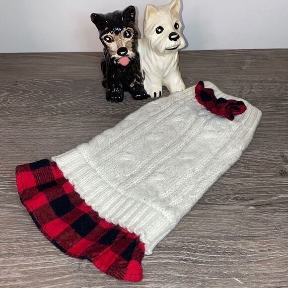 Buffalo Check Knit Fisherman Sweater Dress - Picture 2 of 9